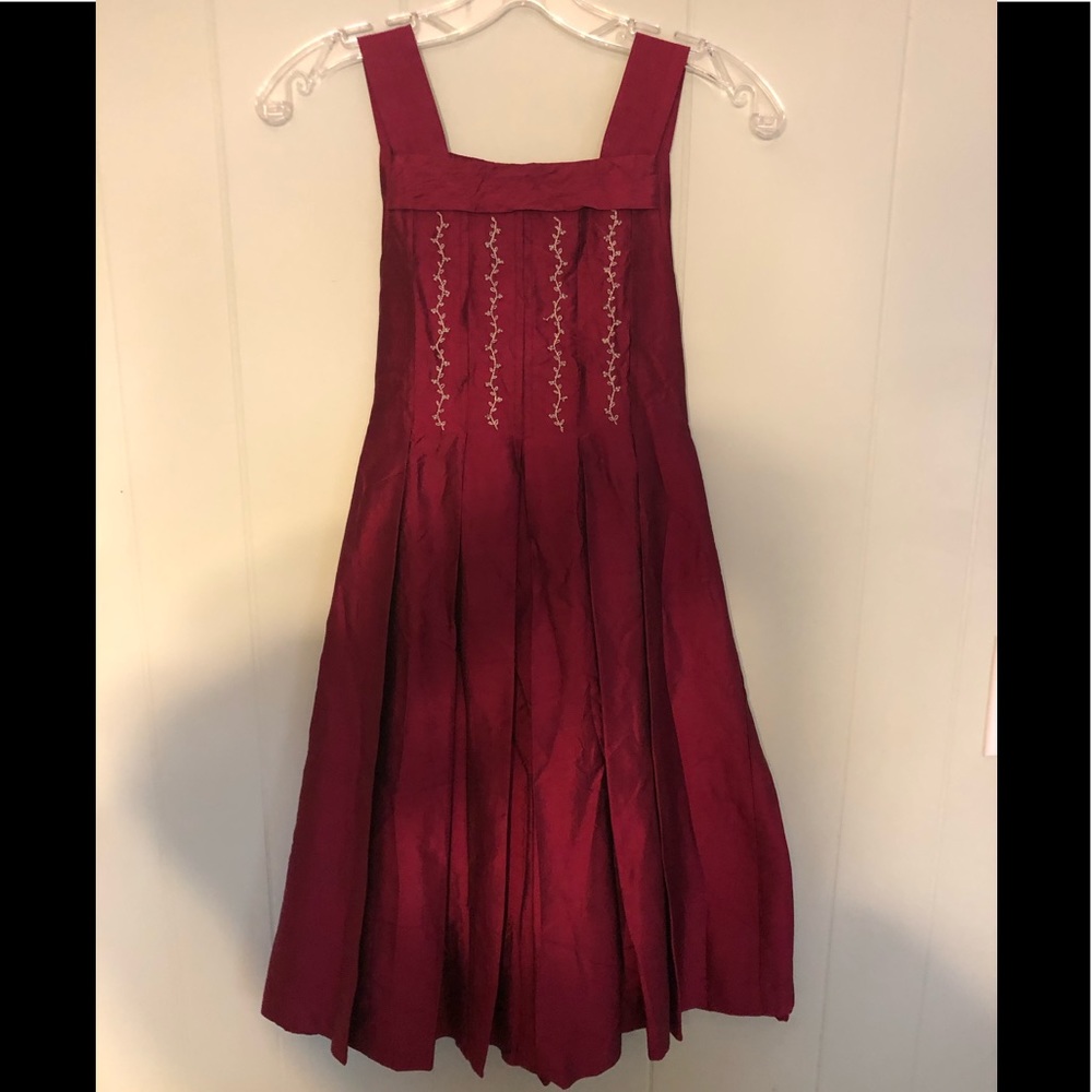 Luli and me Size 10 burgundy holiday dress.